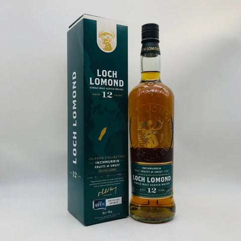 ロッホローモンド 12年 インチマリン ウイスキーのボトルとパッケージ箱