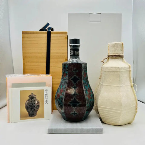 サントリー 響35年　十三代今右衛門作色絵薄墨草花文洋酒瓶 700ml 43% - ウイスキー