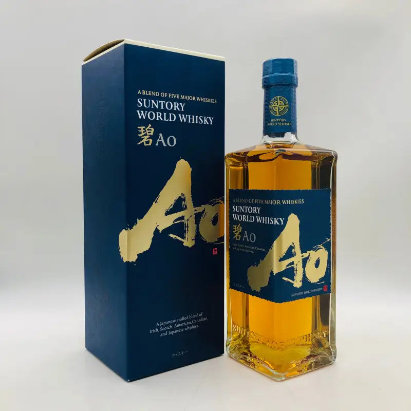 サントリーワールドウイスキー 碧Ao 700mlのボトルとパッケージ箱の画像