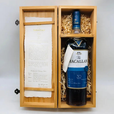 THE MACALLAN マッカラン 30年 ファインオーク スコッチウイスキー 700m 木箱付き - ウイスキー