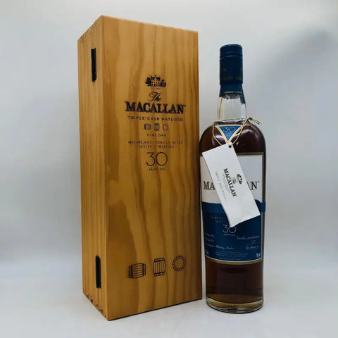 THE MACALLAN マッカラン 30年 ファインオーク スコッチウイスキー 700m 木箱付き - ウイスキー